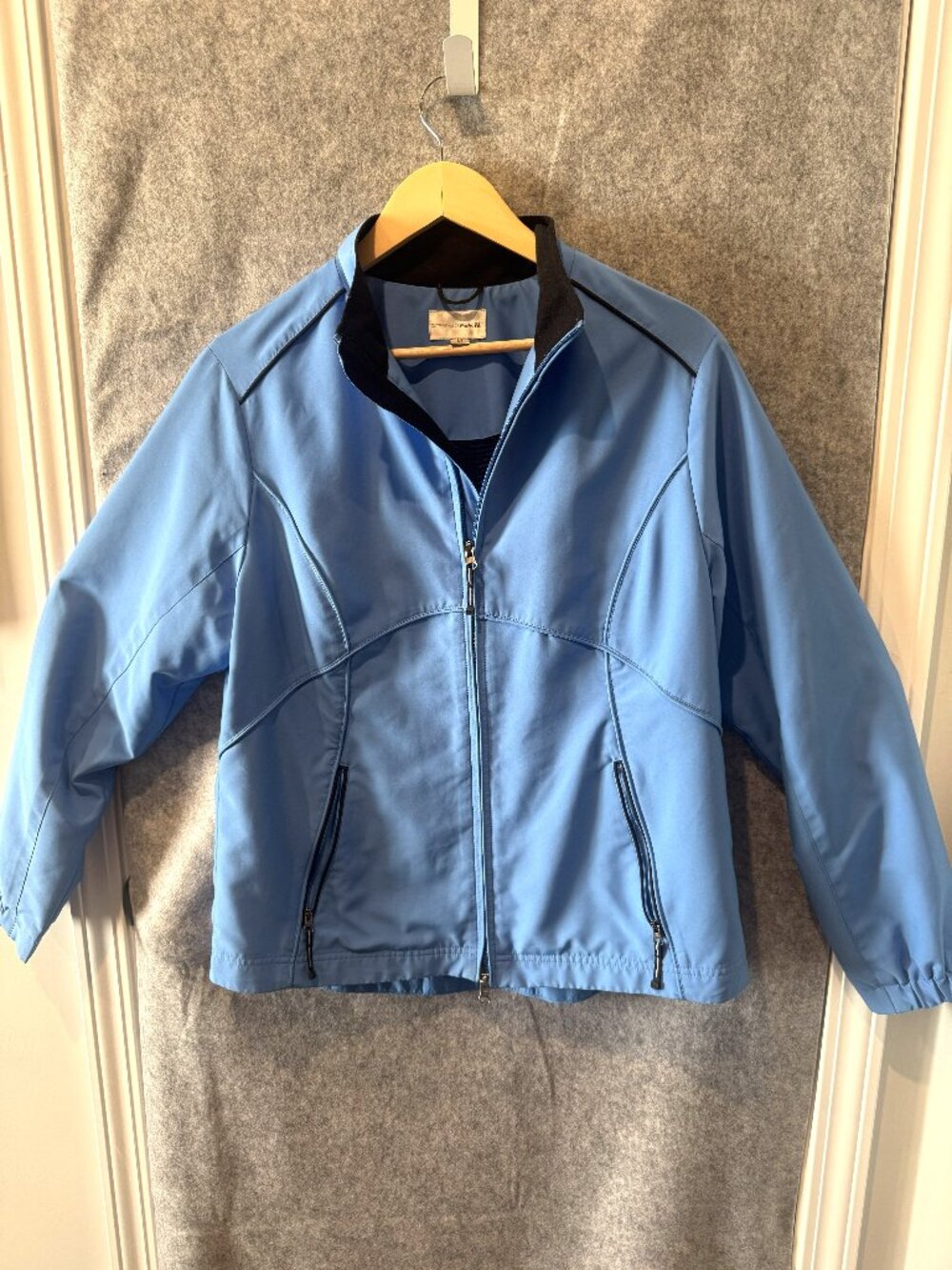 CUTTER & BUCK Light Blue Softshell Full Zip Golf Jacket Outerwear Size Large
